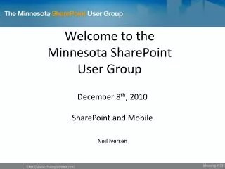 Welcome to the Minnesota SharePoint User Group