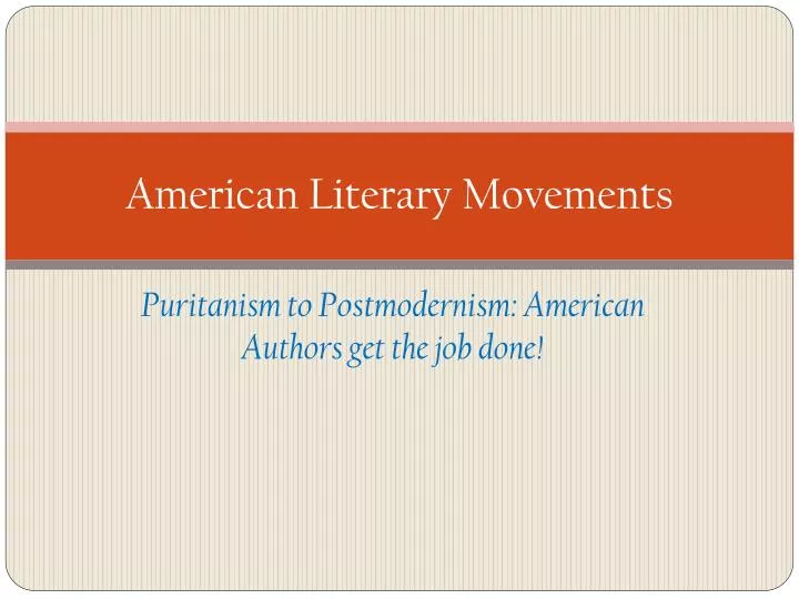 american literary movements