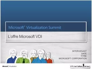 l offre microsoft vdi