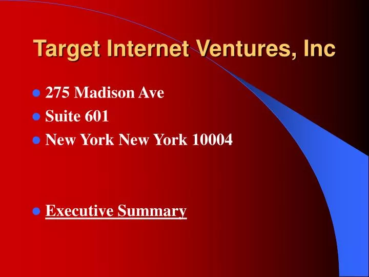 target internet ventures inc