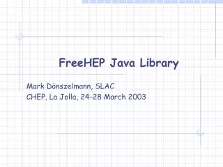 FreeHEP Java Library