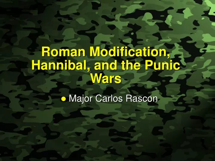 roman modification hannibal and the punic wars