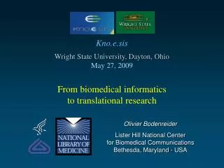 From biomedical informatics to translational research