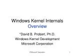 PPT - Microsoft Windows Internals PowerPoint Presentation, free ...