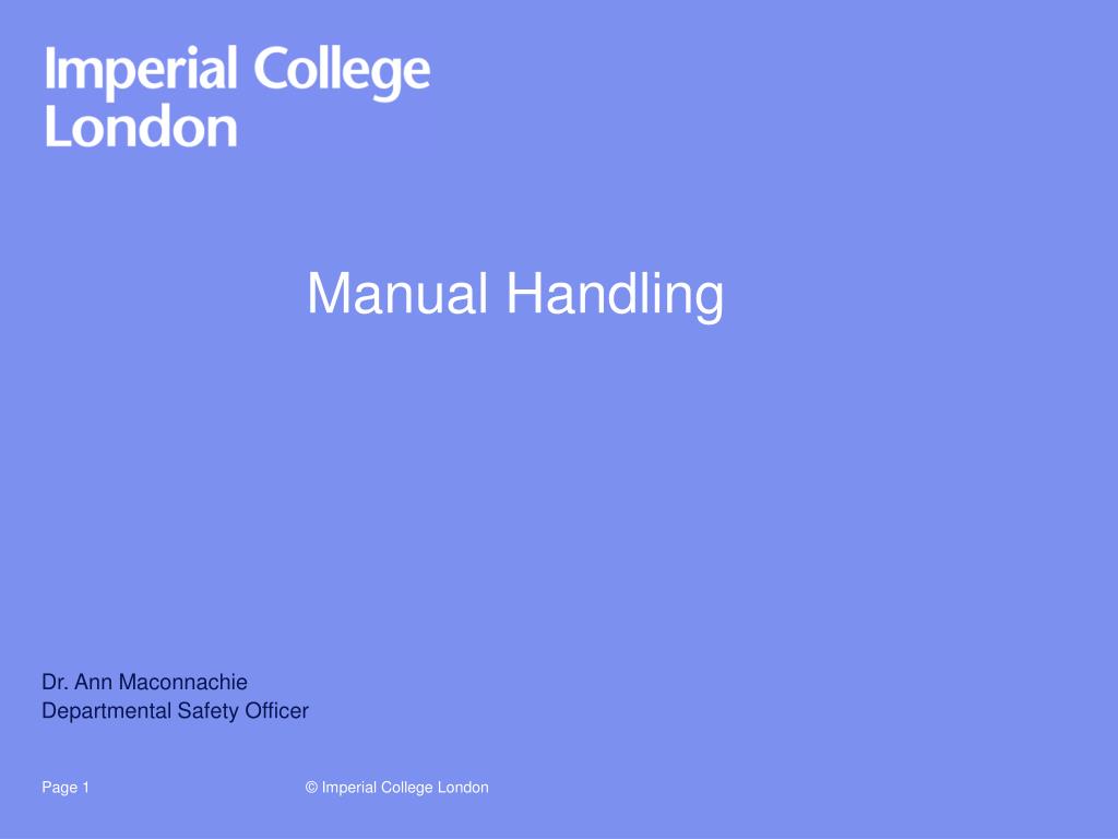 PPT - Manual Handling PowerPoint Presentation, free download - ID:692707