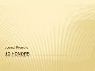 10 honors