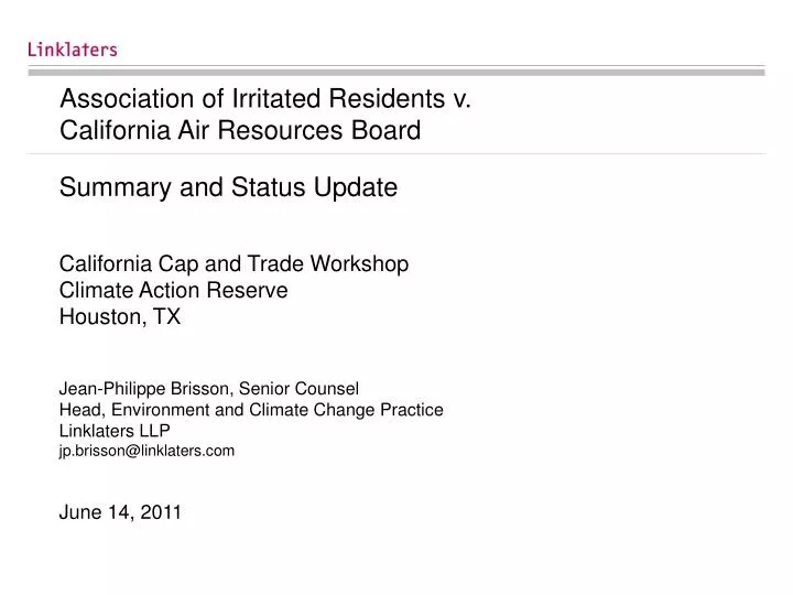 association of irritated residents v california air resources board