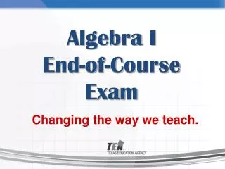 Algebra I End-of-Course Exam