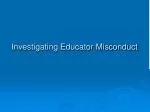 Investigating Educator Misconduct - slide 1