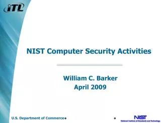 NIST Computer Security Activities