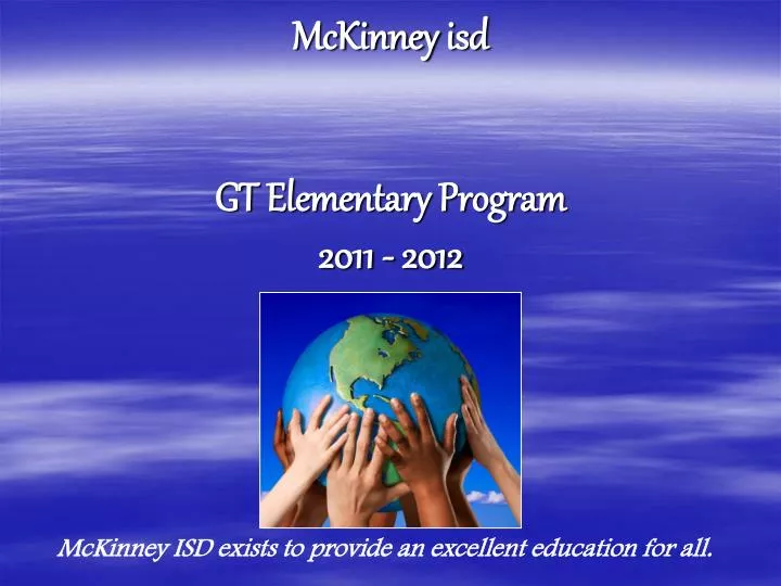 mckinney isd gt elementary program 2011 2012