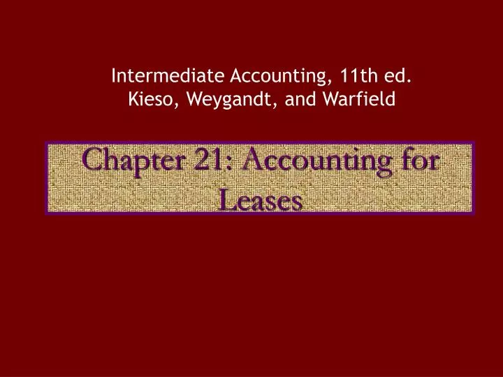 chapter 21 accounting for leases