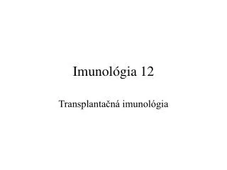 Imunológia 12
