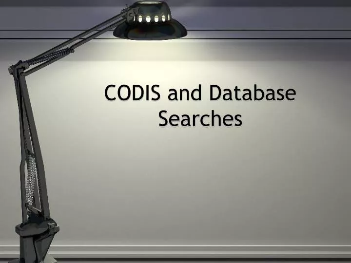 codis and database searches