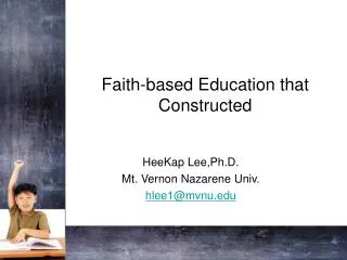 Faith-based Education that Constructed