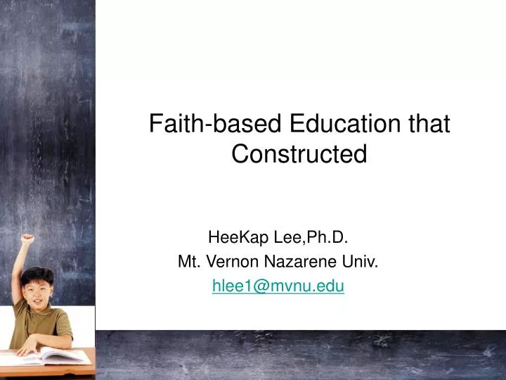faith based education that constructed