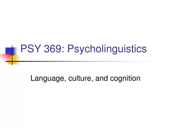 psy 369 psycholinguistics