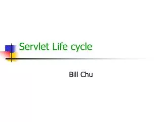 Servlet Life cycle
