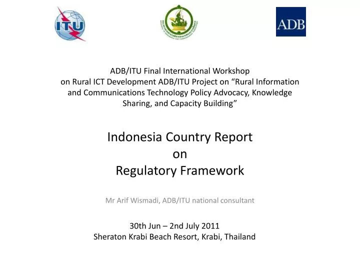 indonesia country report on regulatory framework