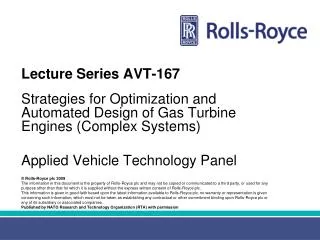 Lecture Series AVT-167