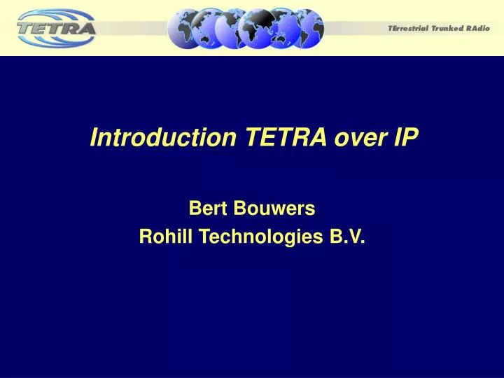 introduction tetra over ip