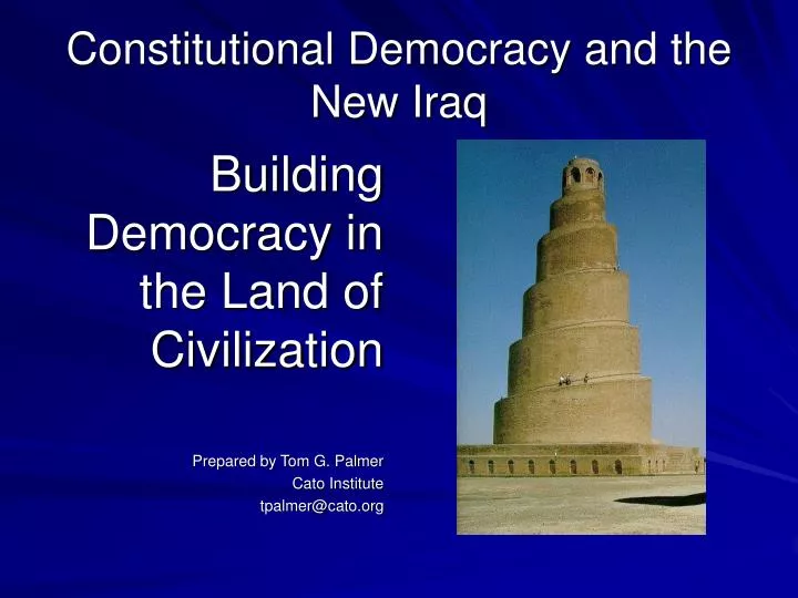 constitutional democracy and the new iraq