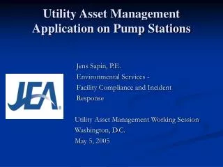 Utility Asset Management Application on Pump Stations
