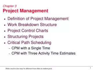 Chapter 3 Project Management