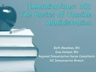 Immunizations: 101 The Basics of Vaccine Administra tion