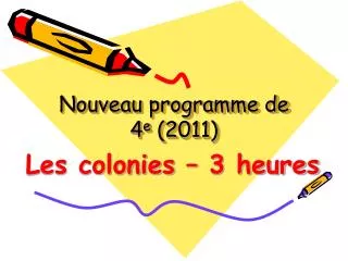 nouveau programme de 4 e 2011