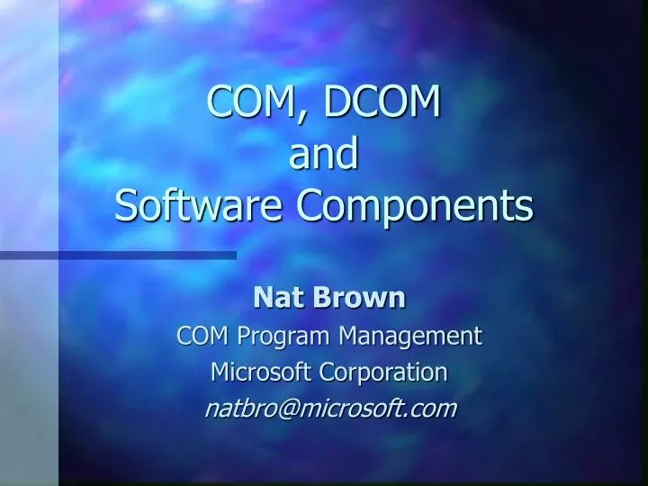 com dcom and software components