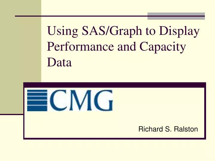 using sas graph to display performance and capacity data