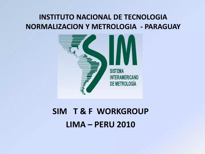 instituto nacional de tecnologia normalizacion y metrologia paraguay
