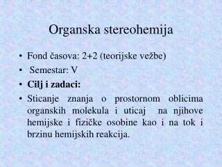 Organska stereohemija