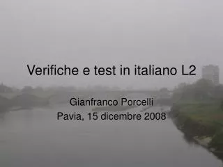 Verifiche e test in italiano L2