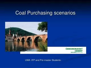 Coal Purchasing scenarios