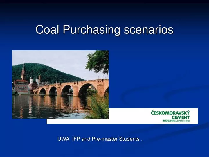 coal purchasing scenarios