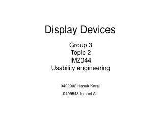 Display Devices