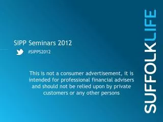 SIPP Seminars 2012 #SIPPS2012