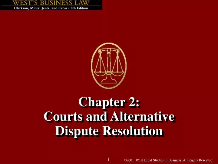 chapter 2 courts and alternative dispute resolution