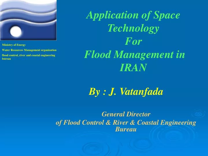 application of space technology for flood management in iran