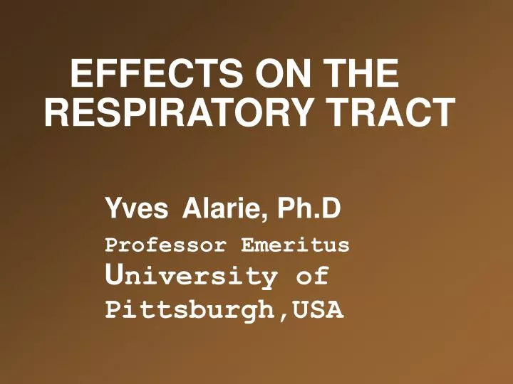 effects on the respiratory tract