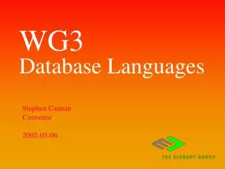 WG3 Database Languages