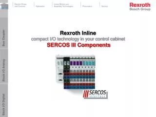 Rexroth Inline compact I/O technology in your control cabinet SERCOS III Components