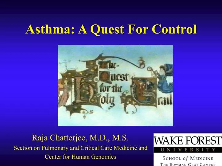 asthma a quest for control