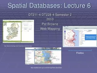 Spatial Databases: Lecture 6