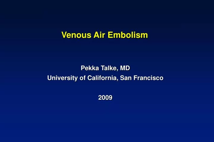venous air embolism