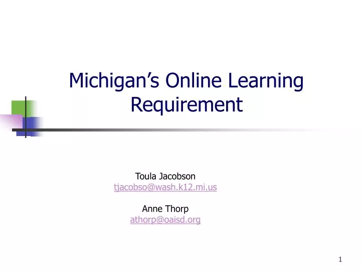 michigan s online learning requirement