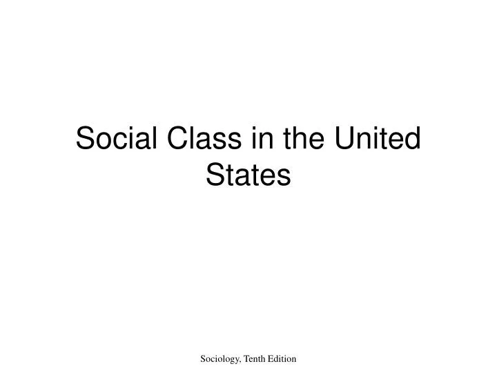 social class in the united states