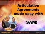 Articulation Agreements made easy with - slide 1